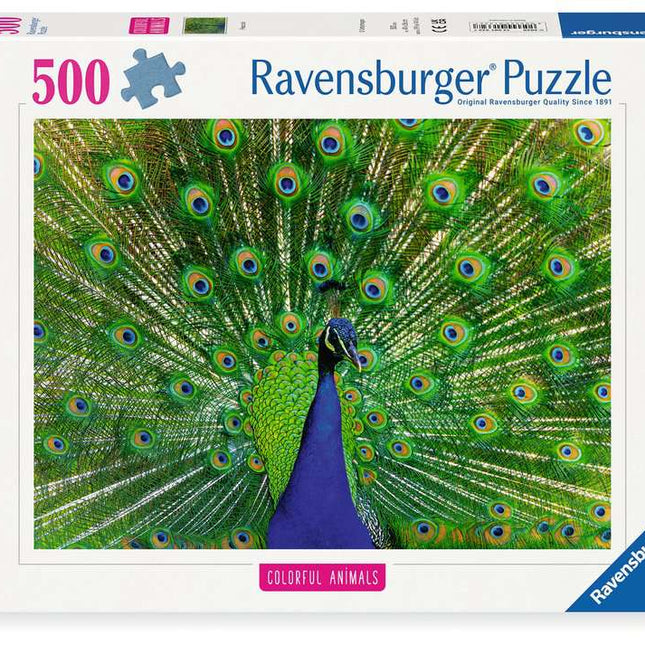 Dit is een foto van het spel Peacock - 500 stukjes te koop bij Speldorado Spellenwinkel Delft