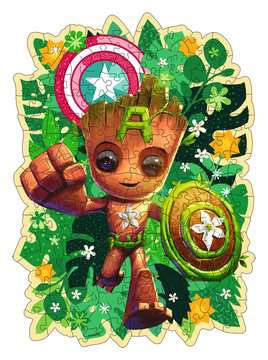 Dit is een foto van het spel Marvel Groot - Houten puzzels volwassenen, 150 te koop bij Speldorado Spellenwinkel Delft