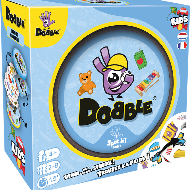 Dit is een foto van het spel Dobble Kids Nl te koop bij Speldorado Spellenwinkel Delft
