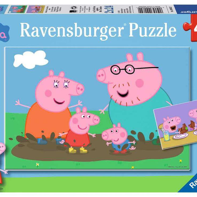 Dit is een foto van het spel Peppa Pig 2X24 Stukjes te koop bij Speldorado Spellenwinkel Delft