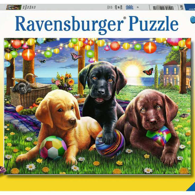 Dit is een foto van het spel Honden picknick - 100 XXL te koop bij Speldorado Spellenwinkel Delft