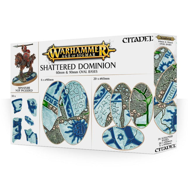 Dit is een foto van het spel Shattered Dominion 60 & 90Mm Oval - Age of Sigmar te koop bij Speldorado Spellenwinkel Delft