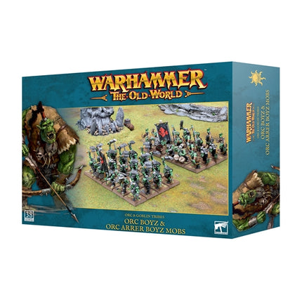 Dit is een foto van het spel Boyz & Orc Arrer Boyz Mobs - Orc & Goblin Tribes te koop bij Speldorado Spellenwinkel Delft