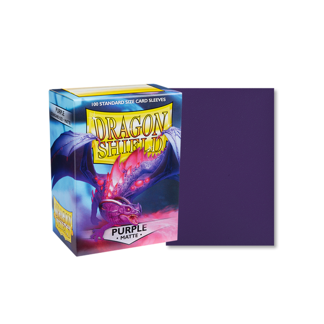 Dit is een foto van het spel Sleeves Matte - Purple (100ct) - Dragon Shield te koop bij Speldorado Spellenwinkel Delft