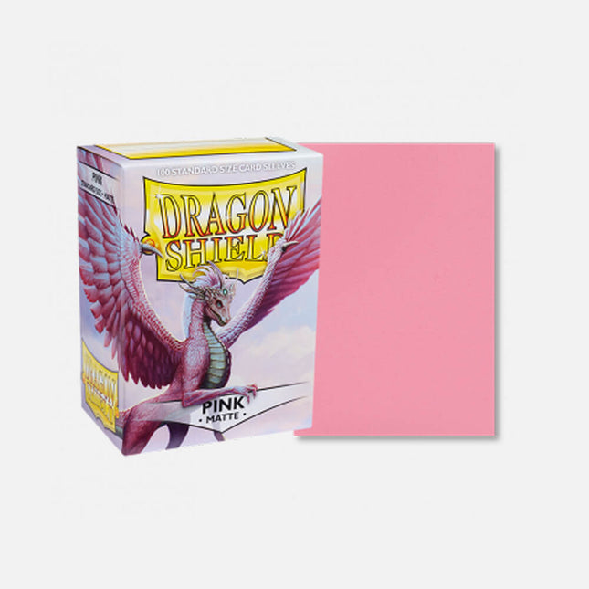 Dit is een foto van het spel Sleeves Matte - Pink (100ct) - Dragon Shield te koop bij Speldorado Spellenwinkel Delft