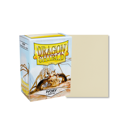 Dit is een foto van het spel Sleeves Matte - Ivory (100ct) - Dragon Shield te koop bij Speldorado Spellenwinkel Delft