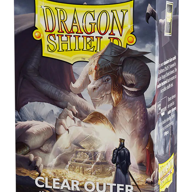 Dit is een foto van het spel Sleeves DS100 Outer Sleeves Matte Clear - Dragon Shield te koop bij Speldorado Spellenwinkel Delft