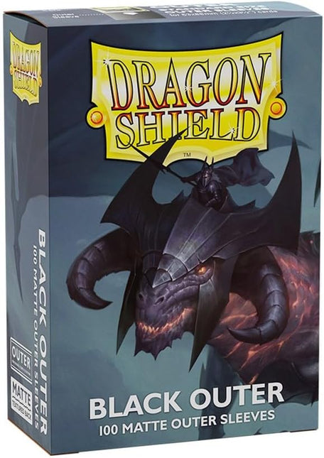 Dit is een foto van het spel Sleeves DS100 Outer Sleeves Matte Black - Dragon Shield te koop bij Speldorado Spellenwinkel Delft