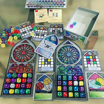 Dit is een foto van het spel Sagrada The Great Facades Passion EN te koop bij Speldorado Spellenwinkel Delft