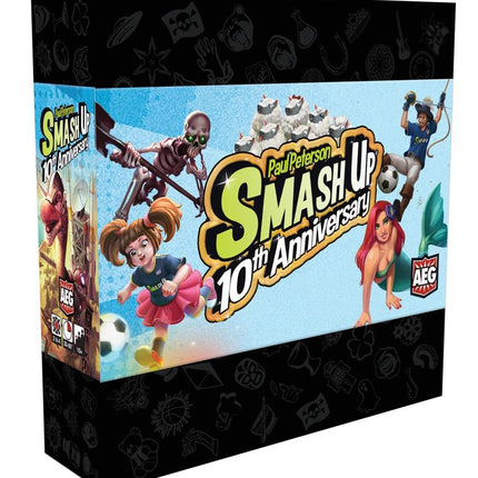 Dit is een foto van het spel Smash Up 10th Anniversary Set te koop bij Speldorado Spellenwinkel Delft