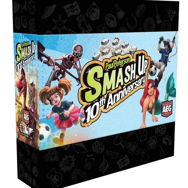 Dit is een foto van het spel Smash Up 10th Anniversary Set te koop bij Speldorado Spellenwinkel Delft