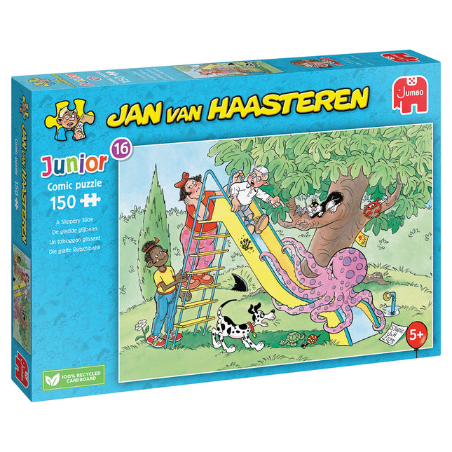 Dit is een foto van het spel De gljbaan van Jan van Haasteren te koop bij Speldorado Spellenwinkel Delft