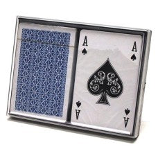 Dit is een foto van het spel Speelkaartenset 100% kunststof Longfield dubbel te koop bij Speldorado Spellenwinkel Delft