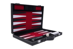 Back gammon 11 inch (rood/ zwart/ wit gestikt), ENG-250513 van Boosterbox te koop bij Speldorado !