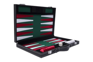 Back gammon 11 inch (groen/ rood/ wit gestikt), ENG-250514 van Boosterbox te koop bij Speldorado !