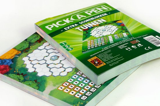 Dit is een foto van het spel Pick a Pen Tuinen Scoreblokken te koop bij Speldorado Spellenwinkel Delft