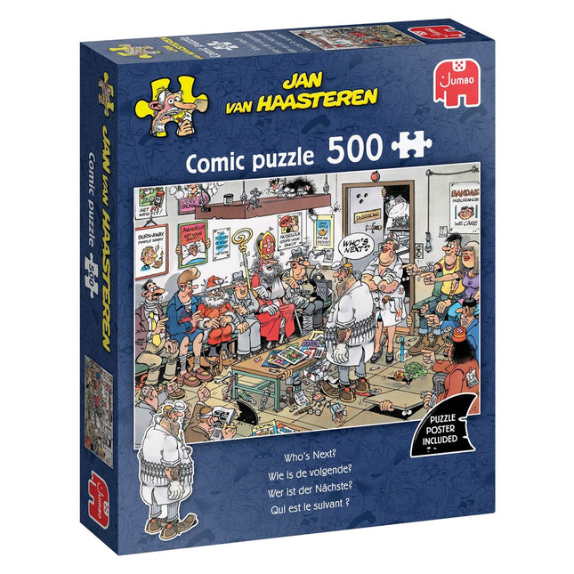 Dit is een foto van het spel JvH Wie Is De Volgende? (500) te koop bij Speldorado Spellenwinkel Delft