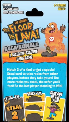 Dit is een foto van het spel The Floor is Lava- Lava Rush Card Game te koop bij Speldorado Spellenwinkel Delft