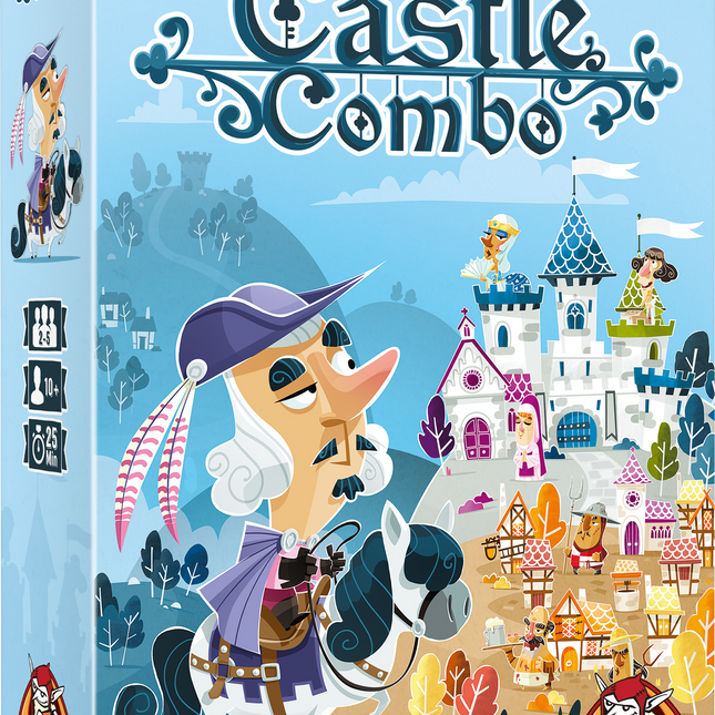 Spelers kiezen kaarten uit de open rijen in Castle Combo via open drafting mechaniek