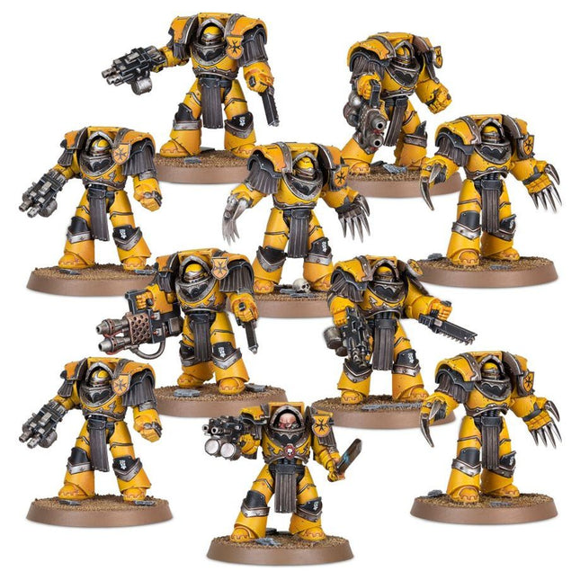 Dit is een foto van het spel Cataphractii Terminator Squad - Horus heresy te koop bij Speldorado Spellenwinkel Delft