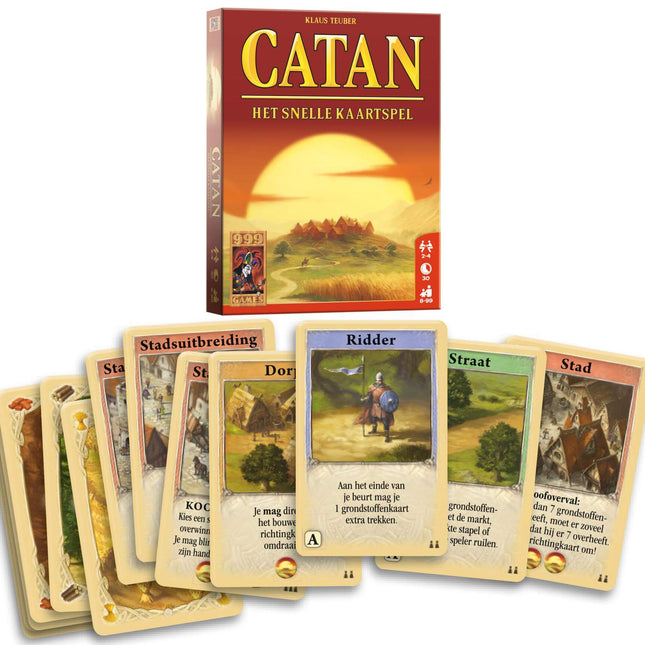 Dit is een foto van het spel Het Snelle Kaartspel - Catan te koop bij Speldorado Spellenwinkel Delft
