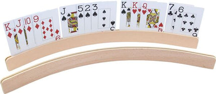 Dit is een foto van het spel Kaarthouder Hout gebogen ca. 50 cm te koop bij Speldorado Spellenwinkel Delft