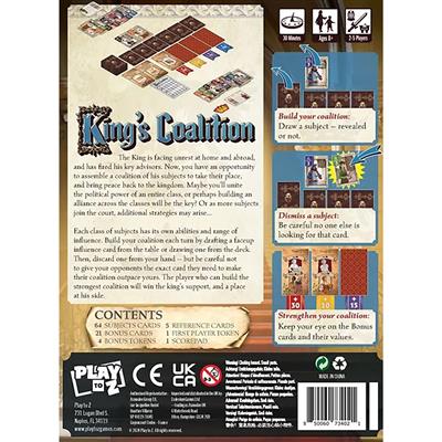 Dit is een foto van het spel Kings Coalition te koop bij Speldorado Spellenwinkel Delft