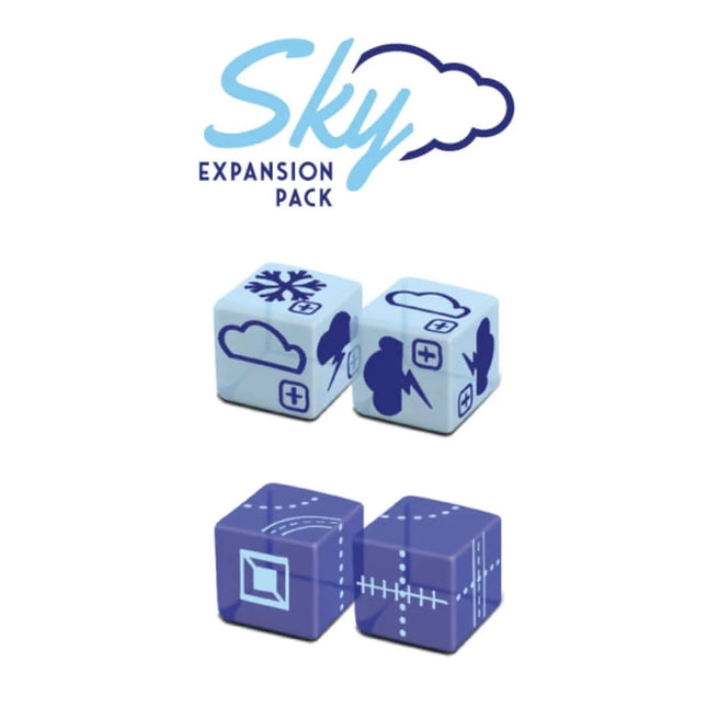 Dit is een foto van het spel Railroad Ink UItbreidingen Sky te koop bij Speldorado Spellenwinkel Delft