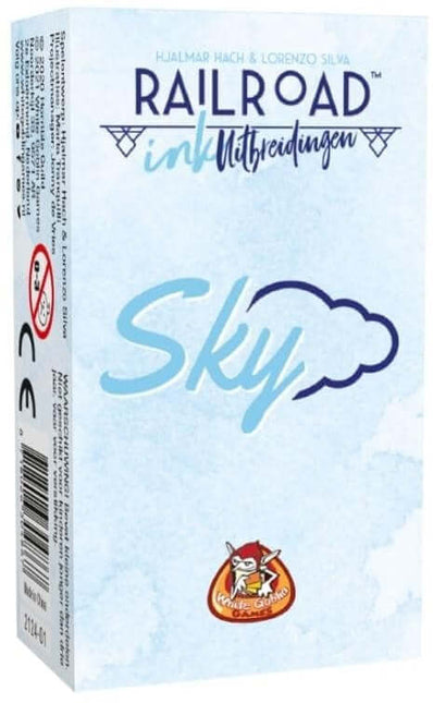 Dit is een foto van het spel Railroad Ink UItbreidingen Sky te koop bij Speldorado Spellenwinkel Delft