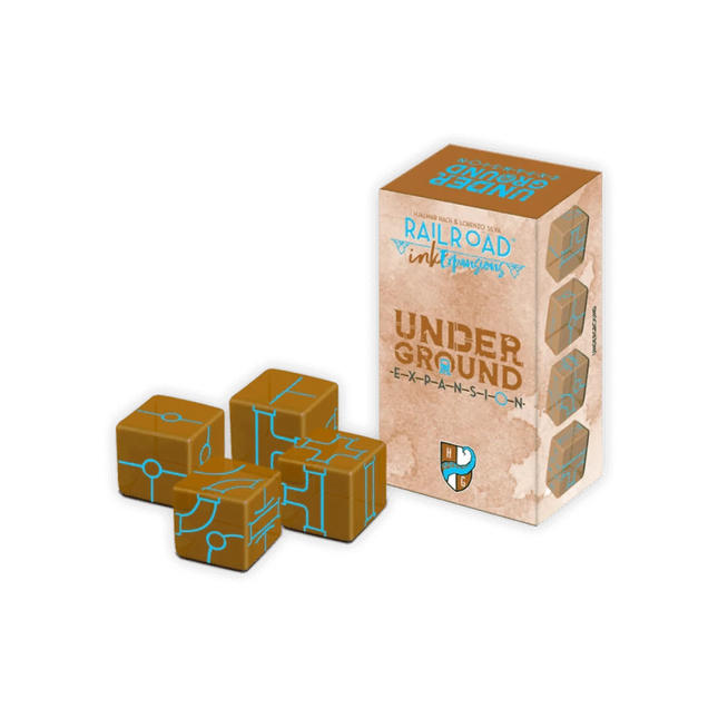 Dit is een foto van het spel Railroad Ink UItbreidingen Underground te koop bij Speldorado Spellenwinkel Delft