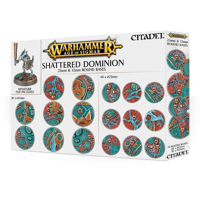 Dit is een foto van het spel Shattered Dominion 25 & 32Mm Round Bases - Age of Sigmar te koop bij Speldorado Spellenwinkel Delft
