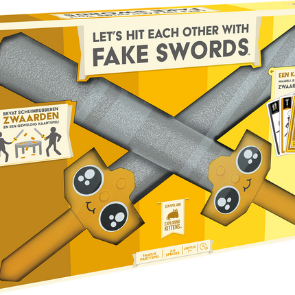 Dit is een foto van het spel Let's Hit each other with fake swords - NL te koop bij Speldorado Spellenwinkel Delft