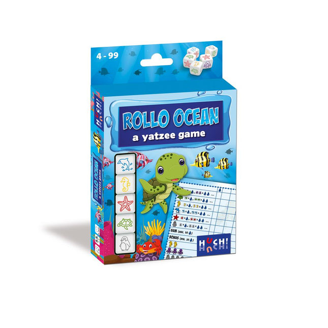 Dit is een foto van het spel Rollo A Yatzee Game - Ocean te koop bij Speldorado Spellenwinkel Delft