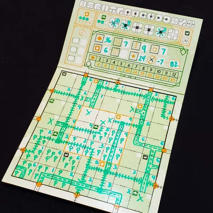 Dit is een foto van het spel Railroad Ink Natuurgroene versie te koop bij Speldorado Spellenwinkel Delft