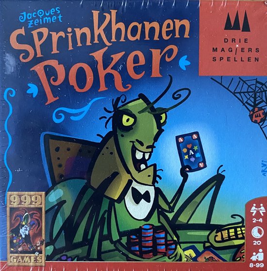 Dit is een foto van het spel Sprinkhanenpoker te koop bij Speldorado Spellenwinkel Delft