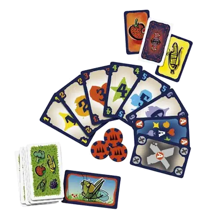 Dit is een foto van het spel Sprinkhanenpoker te koop bij Speldorado Spellenwinkel Delft