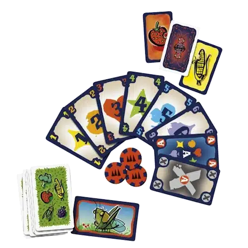 Dit is een foto van het spel Sprinkhanenpoker te koop bij Speldorado Spellenwinkel Delft