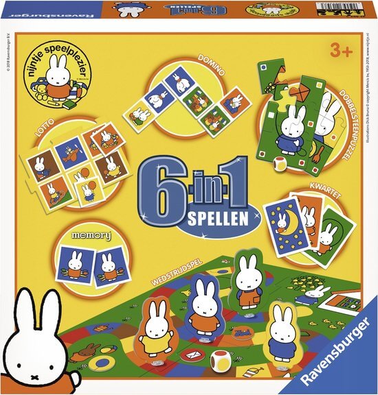 Dit is een foto van het spel Nijntje 6In1 te koop bij Speldorado Spellenwinkel Delft