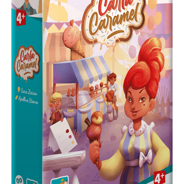 Dit is een foto van het spel Carla Caramel EN-NL te koop bij Speldorado Spellenwinkel Delft