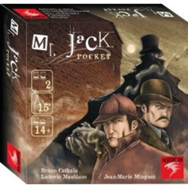 Dit is een foto van het spel Mr.Jack Pocket-kaartspel, Hurrican Games te koop bij Speldorado Spellenwinkel Delft