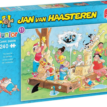 Dit is een foto van het spel Junior De Zandbak , 240 stukjes te koop bij Speldorado Spellenwinkel Delft