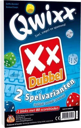 Dit is een foto van het spel Qwixx Dubbel  bloks te koop bij Speldorado Spellenwinkel Delft