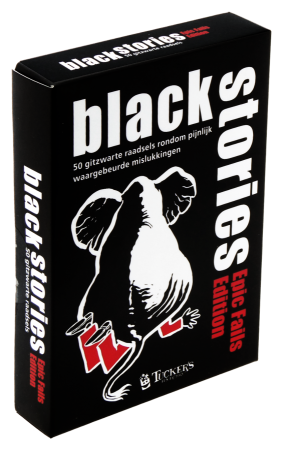Dit is een foto van het spel Black Stories Epic Fails te koop bij Speldorado Spellenwinkel Delft
