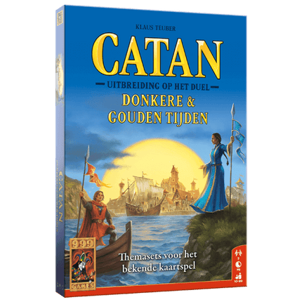 Dit is een foto van het spel Het Duel Donkere & Gouden Tijden - Catan te koop bij Speldorado Spellenwinkel Delft