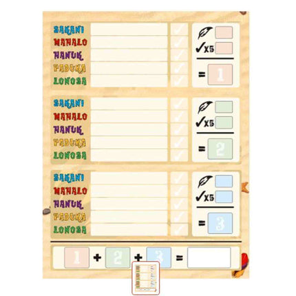 Dit is een foto van het spel Scoreblokken Samoa (3 Stuks) te koop bij Speldorado Spellenwinkel Delft