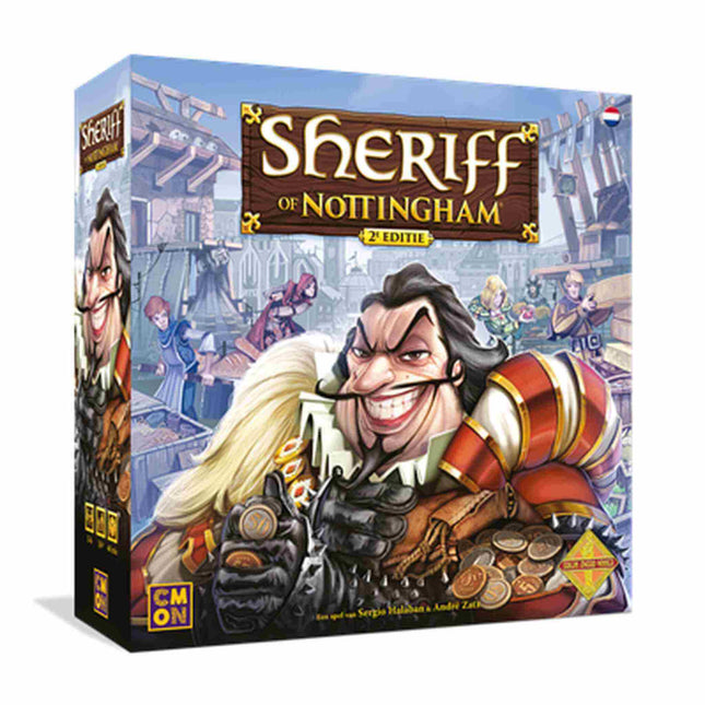Dit is een foto van het spel Sheriff of Nottingham 2e Editie NL te koop bij Speldorado Spellenwinkel Delft