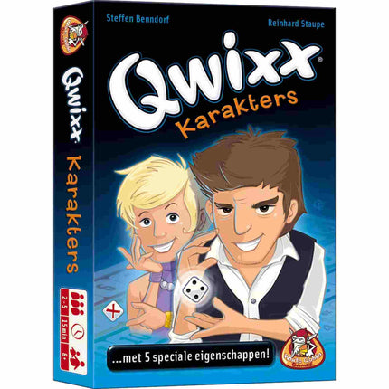 Dit is een foto van het spel Qwixx Karakters  bloks te koop bij Speldorado Spellenwinkel Delft