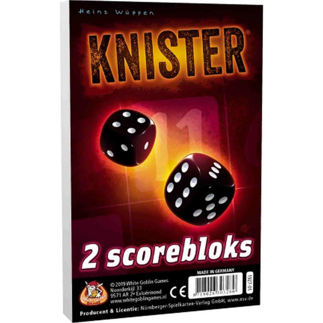 Dit is een foto van het spel Knister score bloks te koop bij Speldorado Spellenwinkel Delft