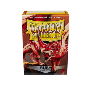 Dragon Shield Matte Sleeves - Ruby (100 Sleeves), AT-11037 van Asmodee te koop bij Speldorado !