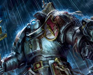 Grey Knights miniaturen zoals Terminators, Dreadknight en Paladins bij Speldorado